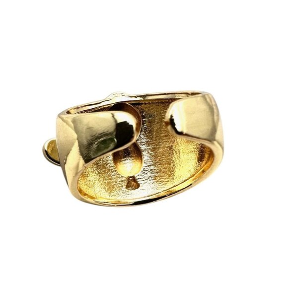 Bee Ring Clear Crystal Black Yellow Enamel 18K Gold Plated Adjustable Size New - Picture 6 of 6